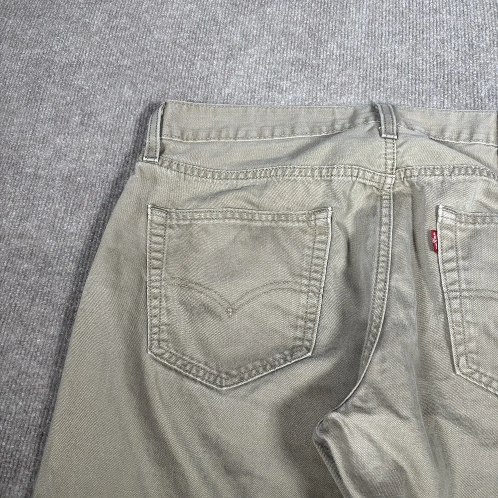 Levi 559 Jeans Mens 34x30 Relaxed Fit Straight Leg Beige Khaki‎ Denim Cotton